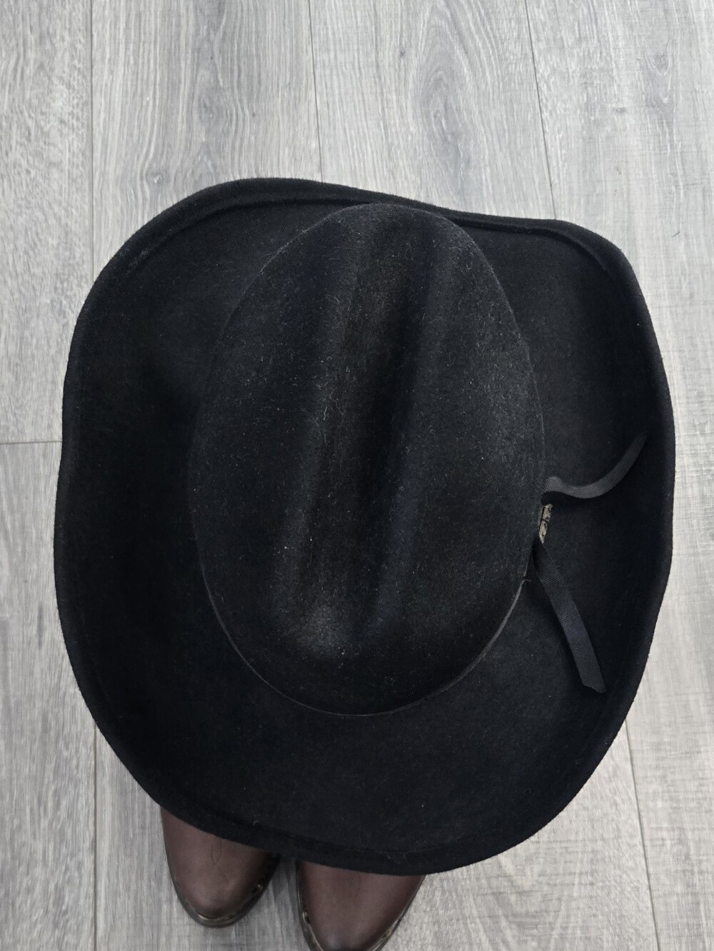 Scala Authentic Black 100% Wool Western Cowboy Hat Men’s Medium #578